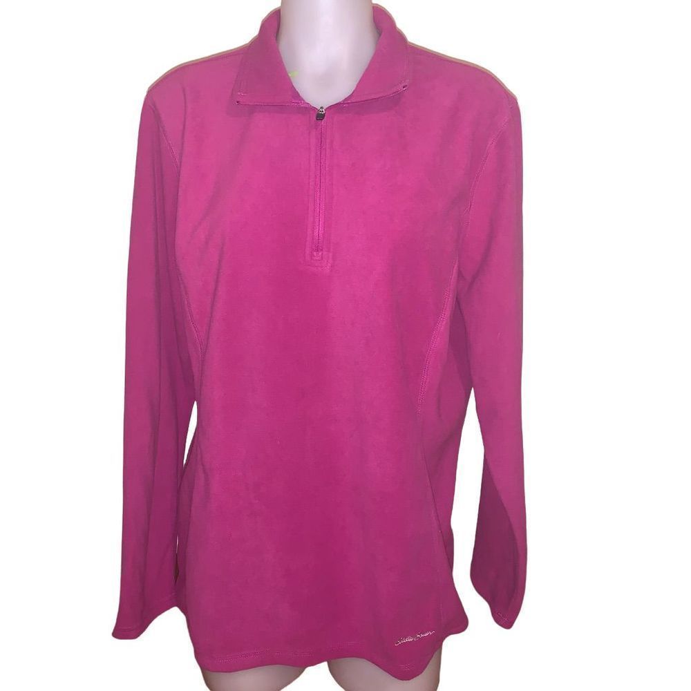 Eddie Bauer Fleece Half Zip, Purple, Size XL